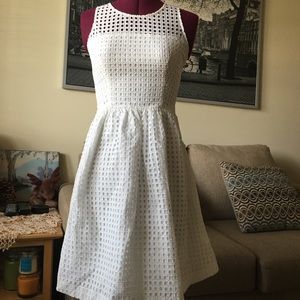Banana Republic summer dress white cotton eyelet